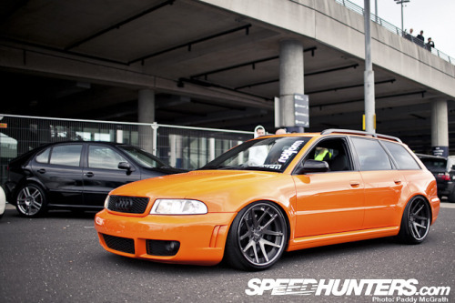Audi RS4 Avant on Rotiform wheels Reblogged 6 months ago from parkedcars