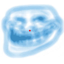 toptumbles:  Focus on the dot. The blue will magically disappear. 