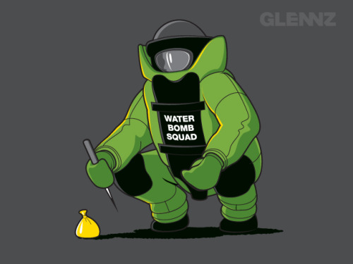 Water Bomb Squad - Now Voting.   Watch illustration video  Visit Glennz Tees  | Twitter  | Facebook  | Flickr   | Behance  | Dribbble