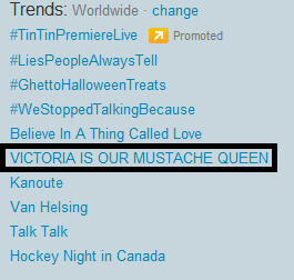 Victoria is trending!!! ={D