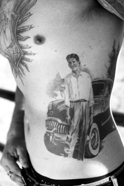 Justin Baca My grandfathers portrait is my most meaningful tattoo he was 