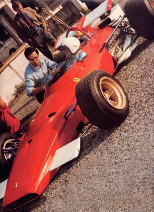 goodoldvalves Chris Amon Mauro Forghieri with the Ferrari 312B 