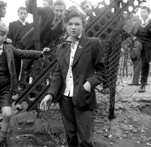 A 1950s Teddy Girl photographed by Ken Russell.