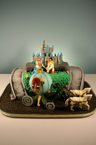 Cinderella 25th Wedding Anniversary Cake by marksl110 