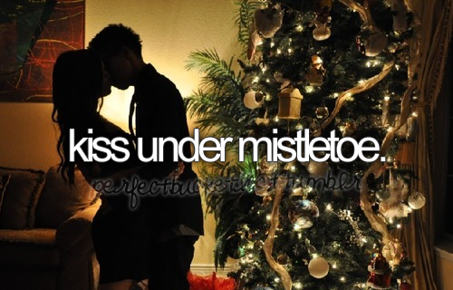 You&#8217;ll just have to imagine the mistletoe up further above their heads. :p