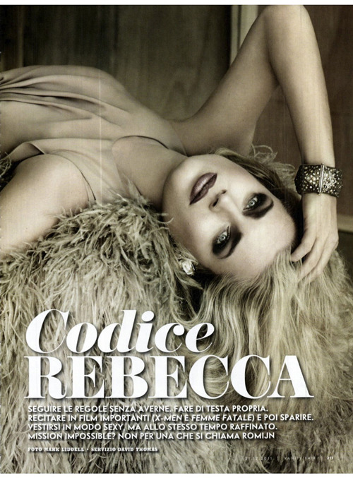 Rebecca Romijn | Mark Liddell | Vanity Fair December 2011