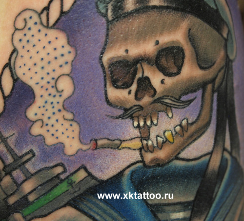 Filed under tattoo tattoos TATTOOS skull skull tattoo sailor tattoo russian