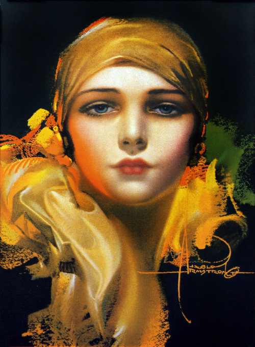 vintagegal:

“Flower of the Orient” by Rolf Armstrong 1931
