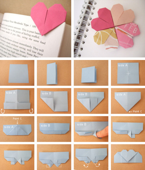 DIY heart page marker
