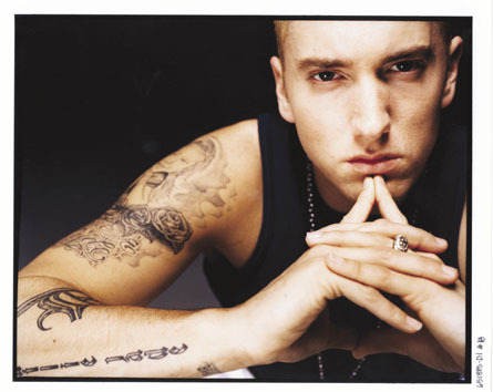MALE CELEBRITIES GOSSIPSPICSSHIRTLESS SINGERS ROCKING TATTOOS Eminem 