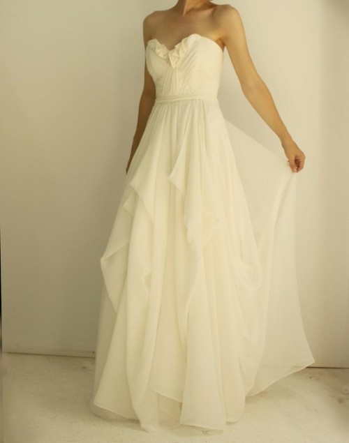 Tagged wedding dress gown white ruffles flowy romantic
