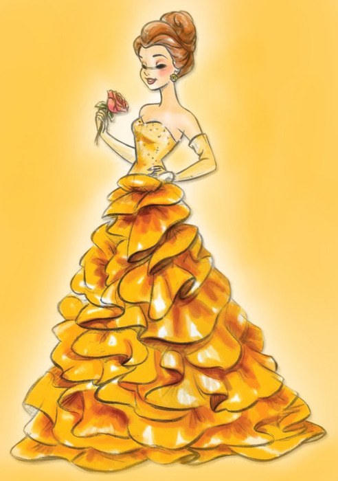  Princess Disney Designer Wedding Dress Belle Wedding Dress Ballgown 