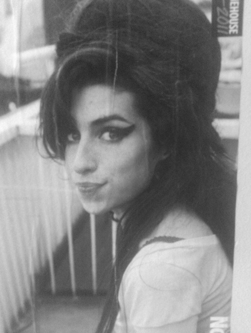 Tagged Amy Winehouse Icon Singer Black and White Candid 