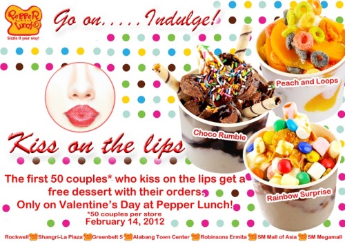 ♡♡♡~KISS ON THE LIPS~♡♡♡ Join us on this day! KISS be happy! WIN free dessert!