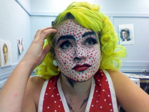 Roy Lichtenstein painting Halloween costume 2010 Yes that's my real hair