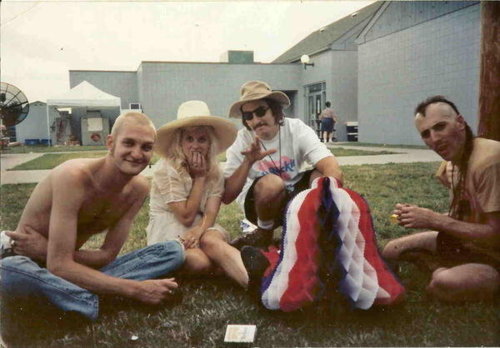 Alice in Chains&#8217; Layne Staley, Babes in Toyland&#8217;s Kat Bjelland, Primus&#8217;s Les Claypool and Tool&#8217;s Maynard James Keenan, Lollapalooza 1993.&#8220;Layne and I hung around the whole time [at Lollapalooza]. We weren&#8217;t going out, just to make that clear. He was like a kindred spirit. We probably had crushes on each other, because I punched him in the stomach once, which is like a third-grader&#8217;s crush reaction, right? And then he had his minions throw me in a bucket of water before we were supposed to play. I was immature. I kinda liked him, but you just get confused when you&#8217;re out around the same people all the time.&#8221;—former Babes in Toyland singer/guitarist Kat Bjelland, from Everybody Loves Our Town: An Oral History of Grunge 