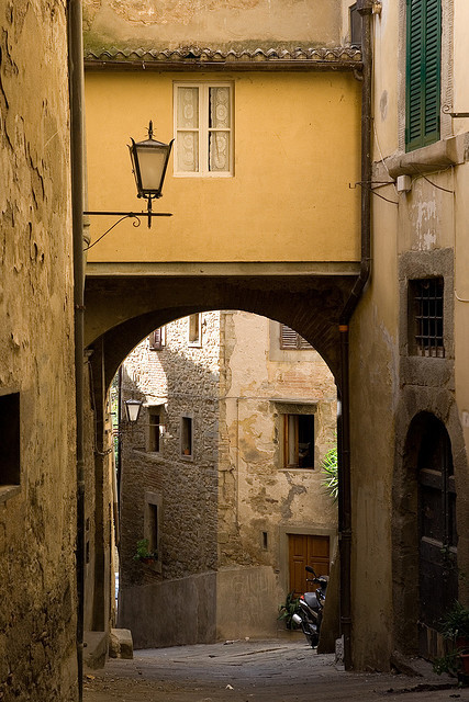 | ♕ |  Ancient archway in Cortona, Tuscany  | by © Jenny