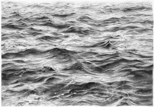 Sophie Bray, Oceanic: Surface. Pencil on paper, 50 x 66 cm, 2010.
(via artchipel)