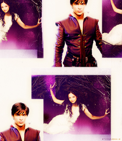 Tom Welling and Kristin Kreuk as Prince Charming and Snow White