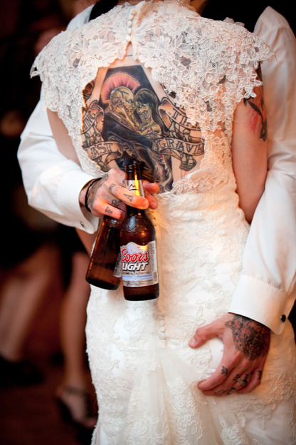 Tagged as back tattoo beer ink tattoo tattooed bride tattoos wedding 