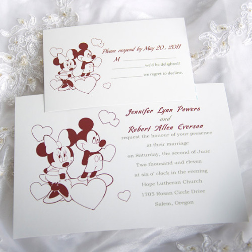 myweddingmonster Mickey Mouse wedding invitations I should say 