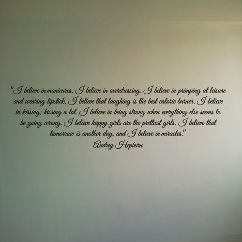Audrey Hepburn quote removable wall vinyl I by