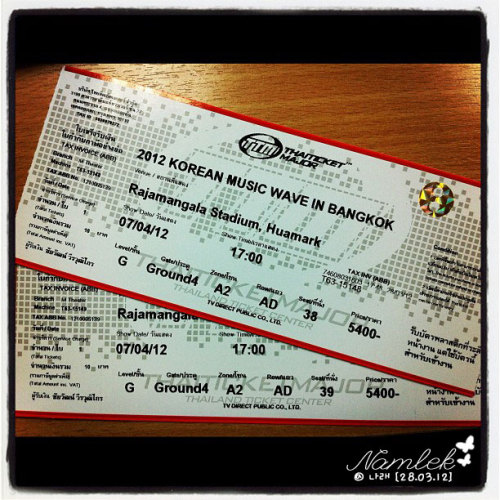 2012 Korean Music Wave in BKK&#8217;s Tickets
Credit: @namlek on Twitter