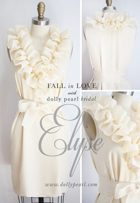 Introducing the Dolly Pearl'Elyse' bridal dress available soon in white