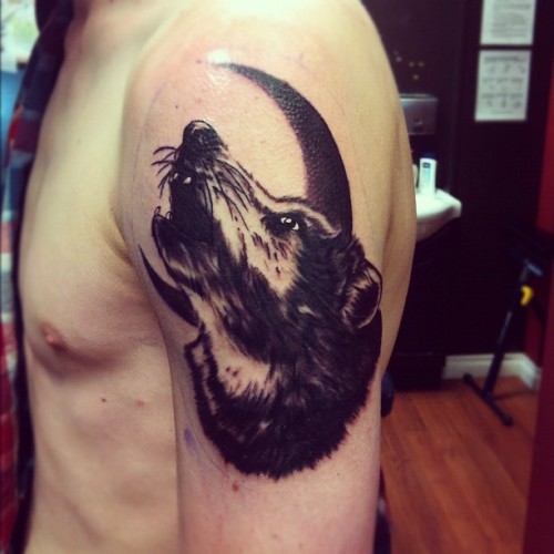 little wolf the other night wolf moon tattoo Taken with instagram 