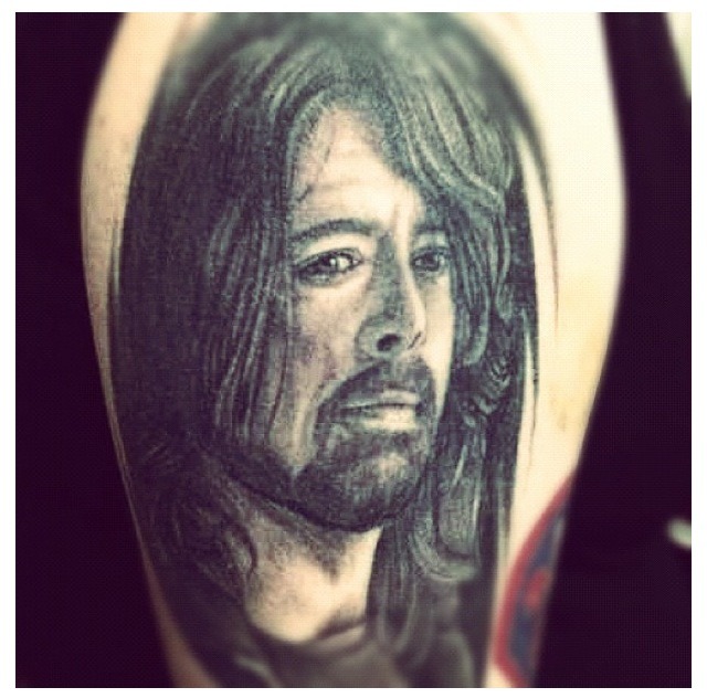 Posted at 1209 AM Tagged Foo Fighters tattoos Dave Grohl portrait