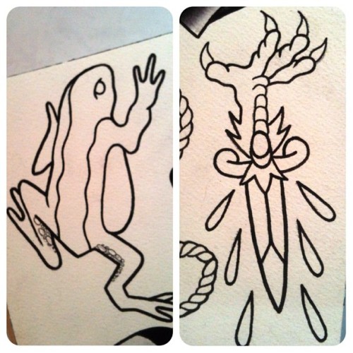 Tattooing a polynesian turtle then I get to paint these bad boys
