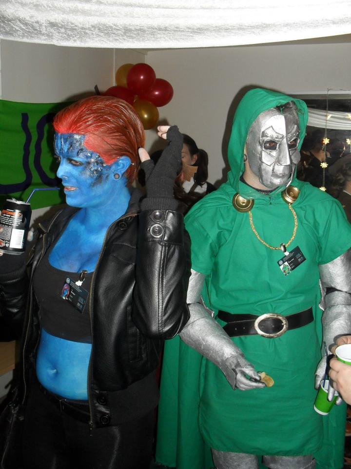 Best costume winners Mystique and Dr Doom