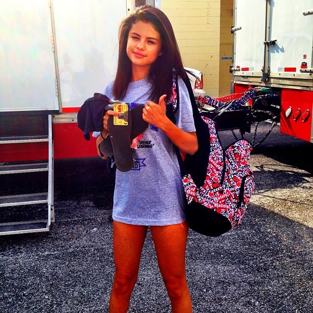  “During our #springbreakers Adventure we officially turned @SelenaGomez into a Dirty Ghetto Kid! @dgk #ILoveHaters #SelenaGomez #DGKALLDAY” 