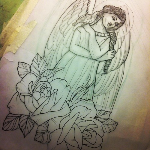 Another little'un for tomorrow tattoo tattoos process sketch rose