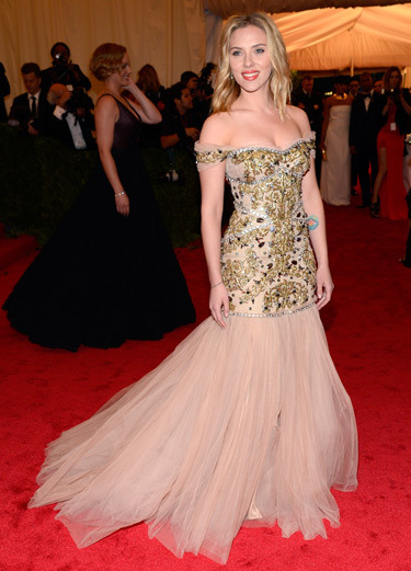 Scarlett Johansson wearing  Dolce & Gabbana
Met Gala 2012