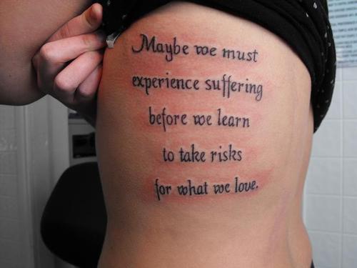 quote tattoos on ribs for girls. quotes for tattoos on ribs.