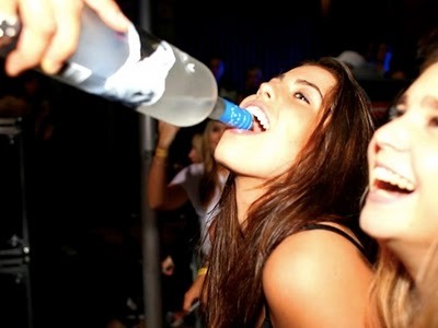 i want to fucking kill myself and come back as the guy pouring this vodka down this girls throat
