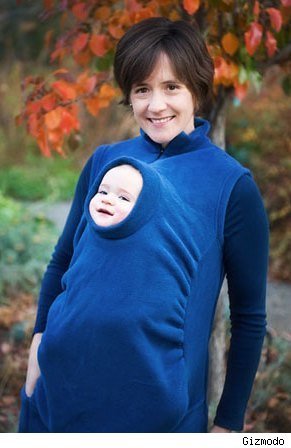 Baby Snuggie: I know that winter can be brutally cold, but really? I think I’d rather be shivering than be caught in public in one of those. I’ll be the laughing stock of playgroup!  (via Lemon Drop) - Bash N. Poo, Music