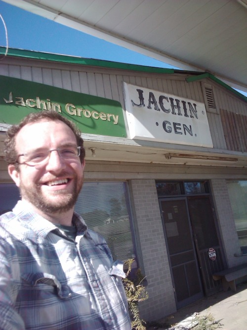 Outside the Jachin General Store.