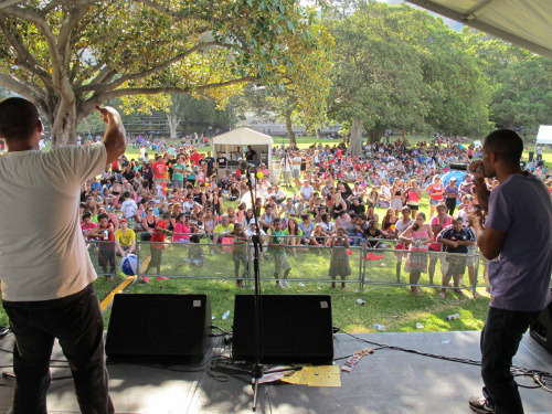      The view from the stage as Stunna Set perform at Yabun on Survival Day, 26th of January 2011.