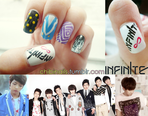 Infinite inspired nails from “Nothing’s Over” music video