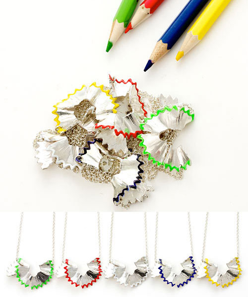 cupcakecatalyst: Adorable Pencil Shavings Necklace (by Victoria Mason) 