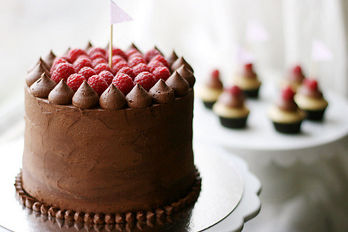 delicious-delights: Chocolate cake with raspberries 