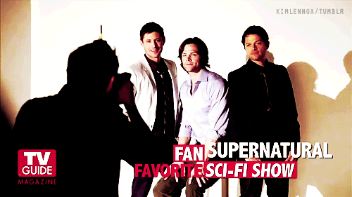 jeric-kripke: They made Jared sit down so that he’d actually appear in the picture. 
