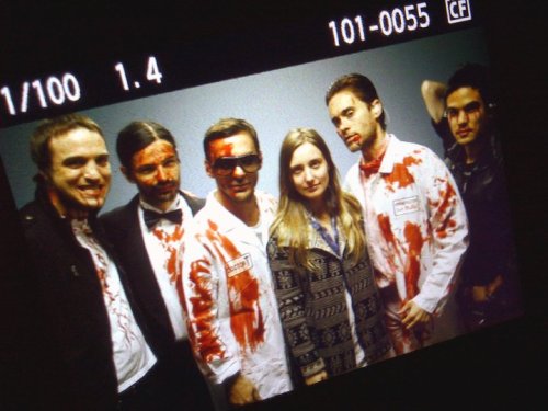 Preshow Bloodball Crew: Tim, Tomo, Shannon, Emma, Jared, Braxton