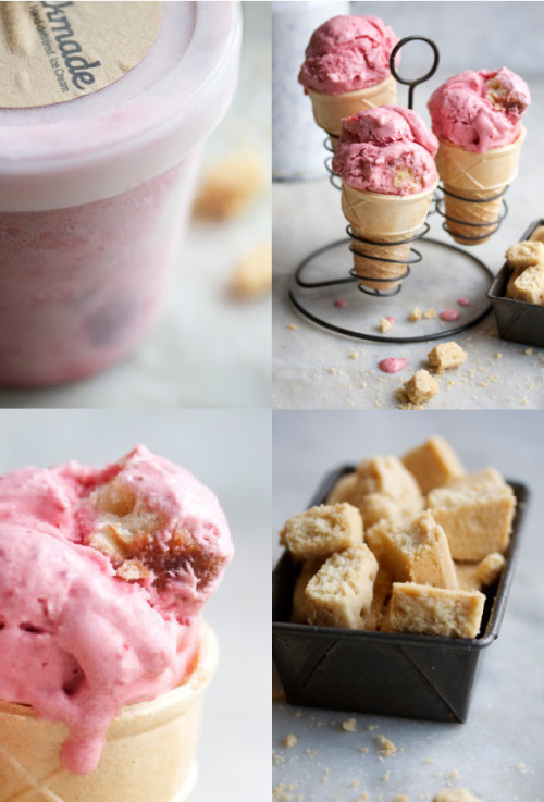 Some more amazing shots of our &#8216;scream from Margaret and Joy. This is our Strawberry Shortcake flavor of the month for July. It&#8217;s rich creamy strawberry ice cream made with the last strawberries of the season from Red Jacket Orchards, with chunks of delicious, dense shortbread from SCRATCHbread. Check out more shots on their blog at margaretandjoy.wordpress.com.