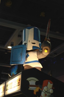 Blue Knight from Castle Crashers, PAX Prime 2011. More booth pics and details of my Battleblock Theater preview with Behemoth level designer Aaron Jungjohann coming soon!