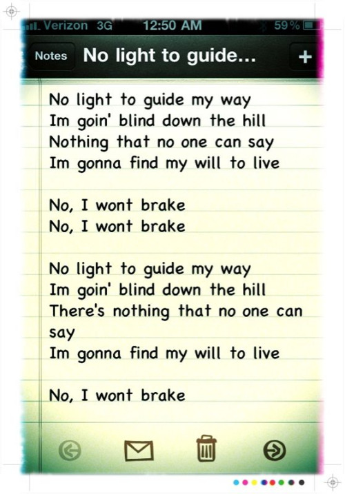 &#8220;Brake&#8221; Lyrics Written By Scott Mescudi