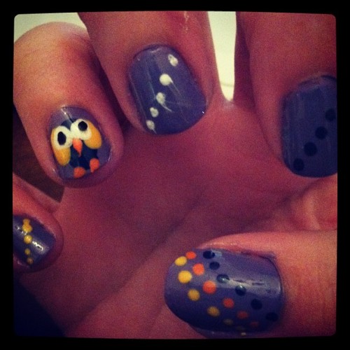 gussied: Owl nails!
