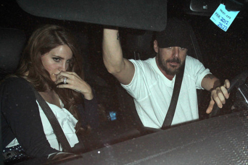 smacksmash: Lana Del Rey arriving to Chateau Marmont late Sunday night with drummer Shannon Leto from the band 30 Seconds To Mars 